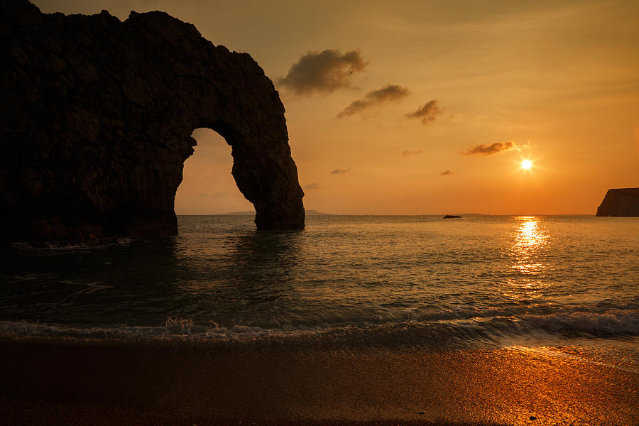 Sunset at Durdle Door #2 Photograph by Ian Middleton