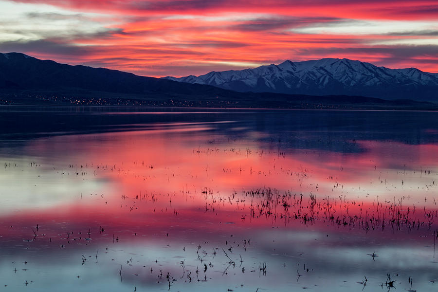 Sunset at Utah Lake #2 Photograph by K Bradley Washburn