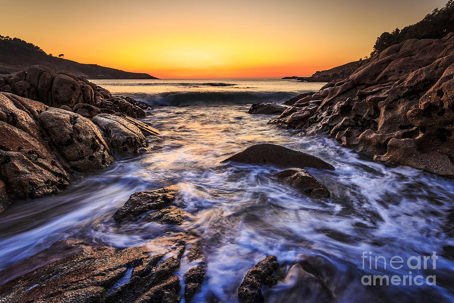 Sunset On Chanteiro Beach Galicia Spain #2 Photograph by Pablo Avanzini