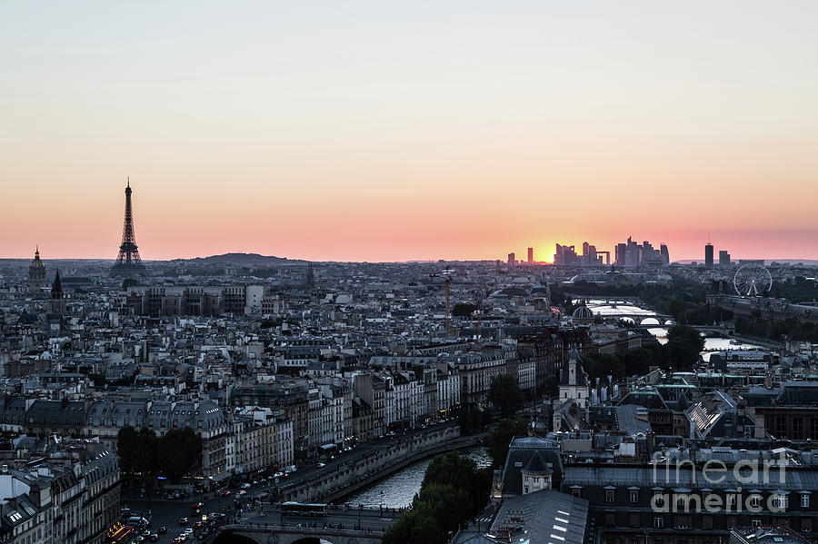 Sunset over Paris #2 Photograph by Didier Marti