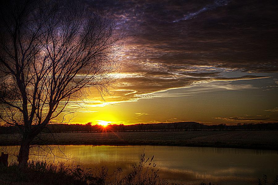 Sunset Over the Pond #2 Photograph by Karen McKenzie McAdoo