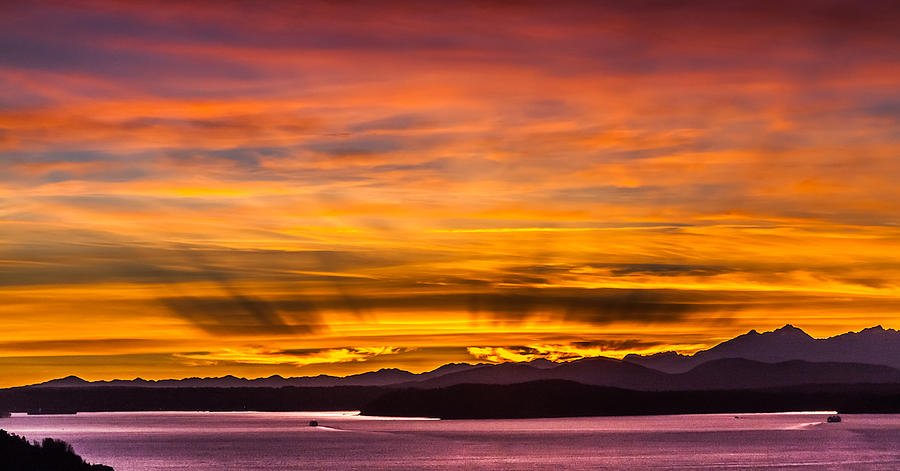 Sunset Seattle #1 Photograph by Tommy Farnsworth