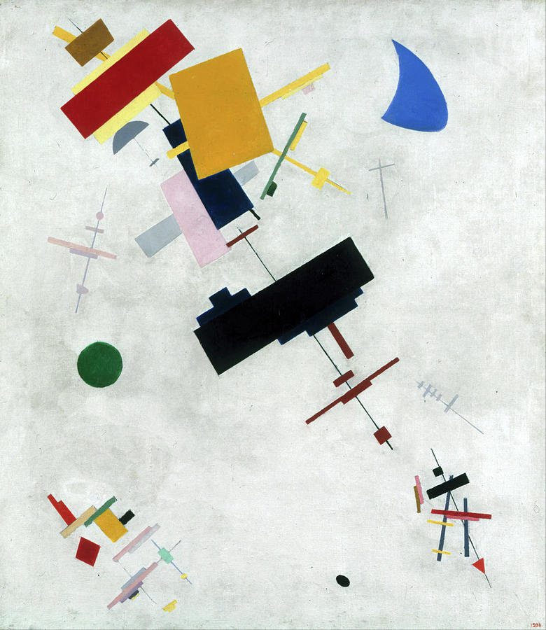 Primary Colors Painting - Suprematism #2 by Kazimir Malevich