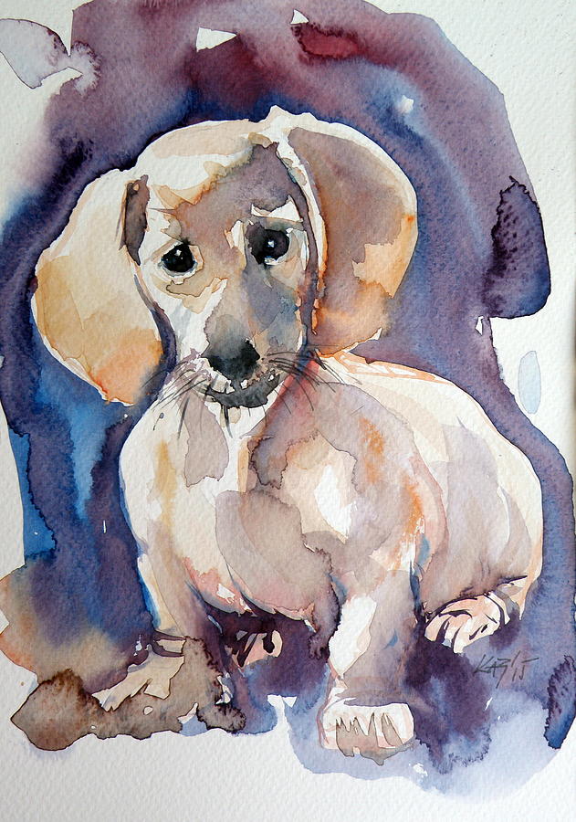 Sweet dog #2 Painting by Kovacs Anna Brigitta