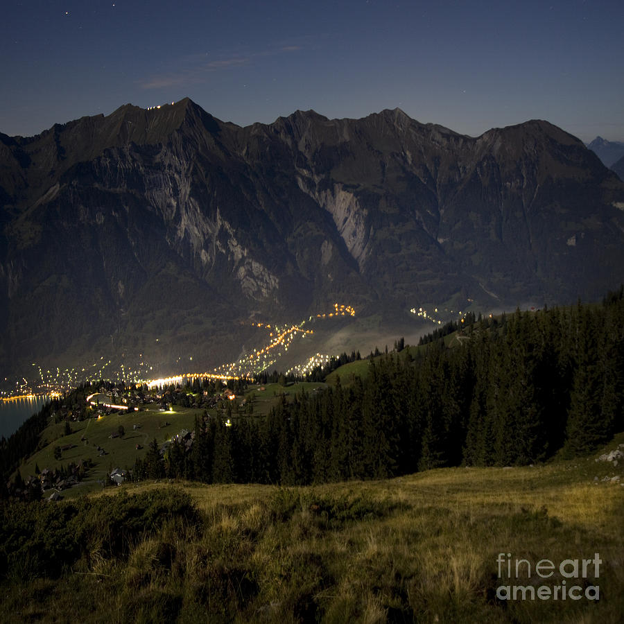 Swiss Alps In The Night #2 Photograph by Ang El