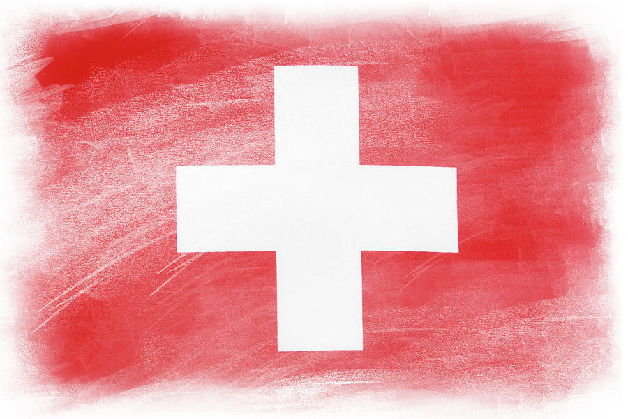 Swiss flag #2 Photograph by Les Cunliffe