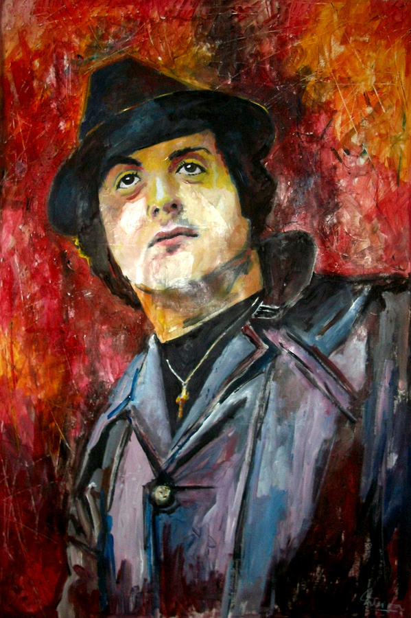 Sports Painting - Sylvester Stallone - Rocky Balboa #6 by Marcelo Neira