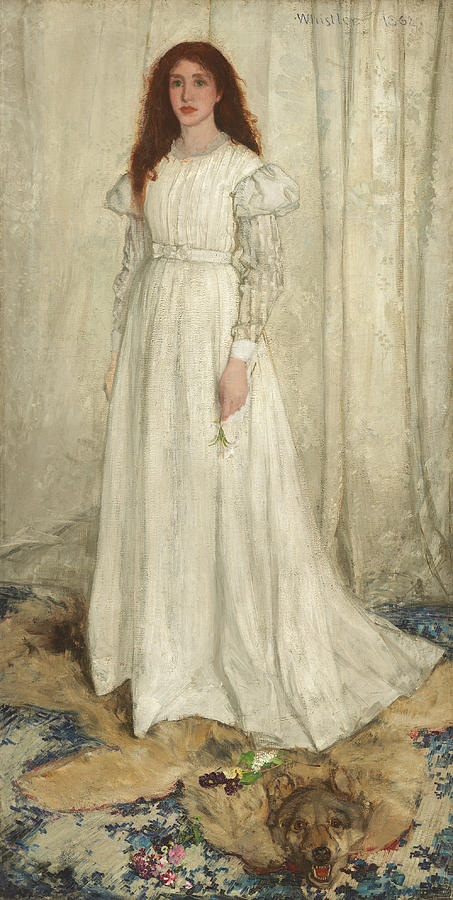 James Abbott Mcneill Whistler Painting - Symphony in White, No 1 - The White Girl #2 by James Abbott McNeill Whistler