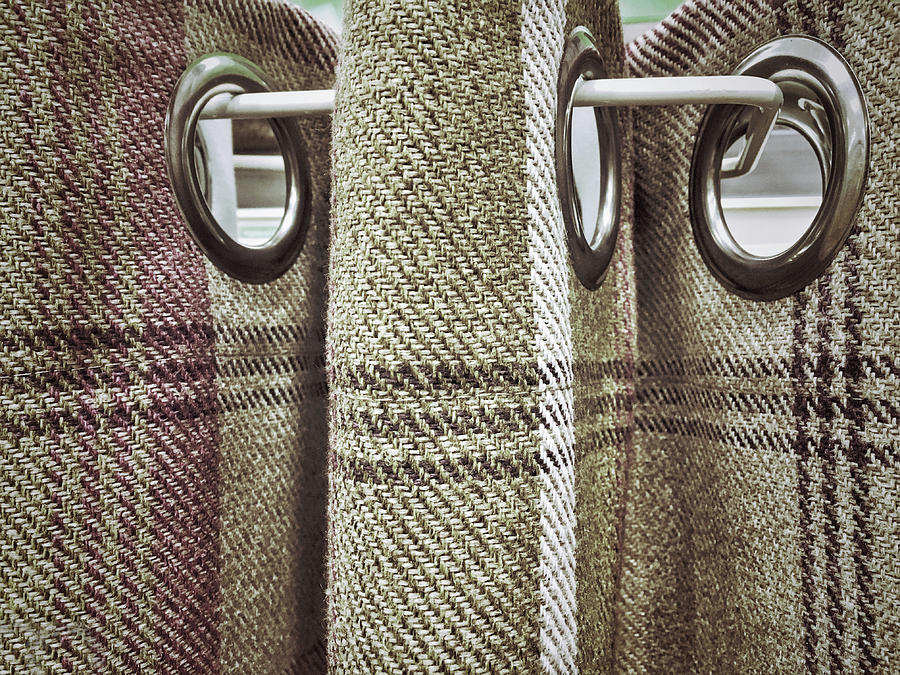 Tartan curtain pattern #2 Photograph by Tom Gowanlock