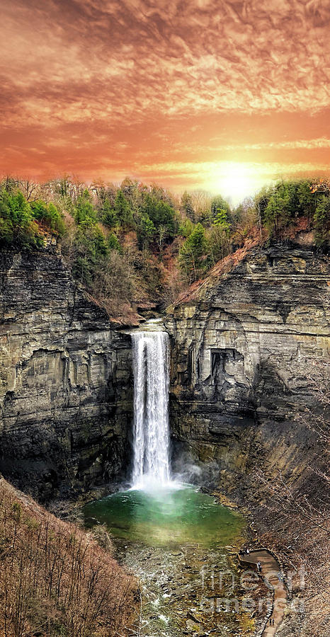 Taughannock Falls, Ithaca, New York #2 Digital Art by Amy Cicconi