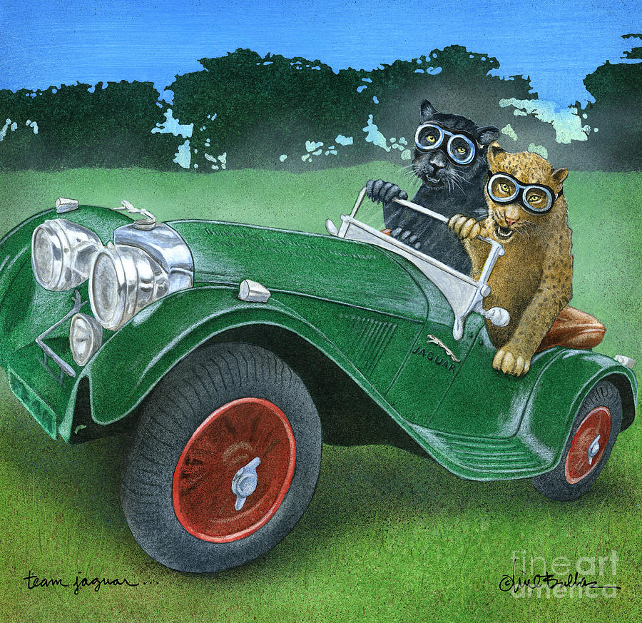 Animal Painting - Team Jaguar... by Will Bullas
