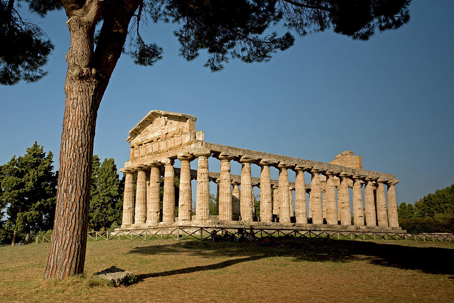 Temple Of Athena In Paestum Photograph
