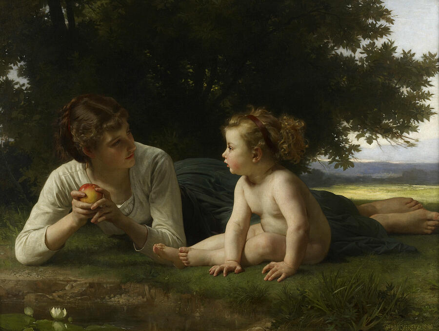 Temptation, from 1880 Painting by William-Adolphe Bouguereau