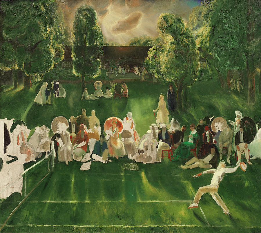 Tennis Tournament #4 Painting by George Bellows