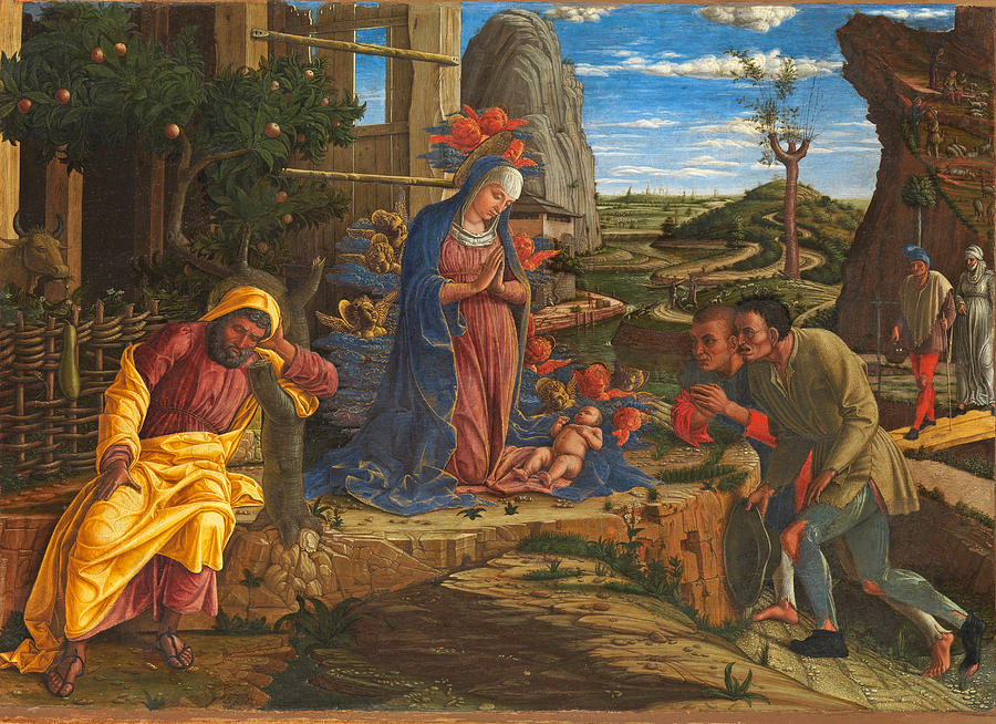 The Adoration of the Shepherds #4 Painting by Andrea Mantegna