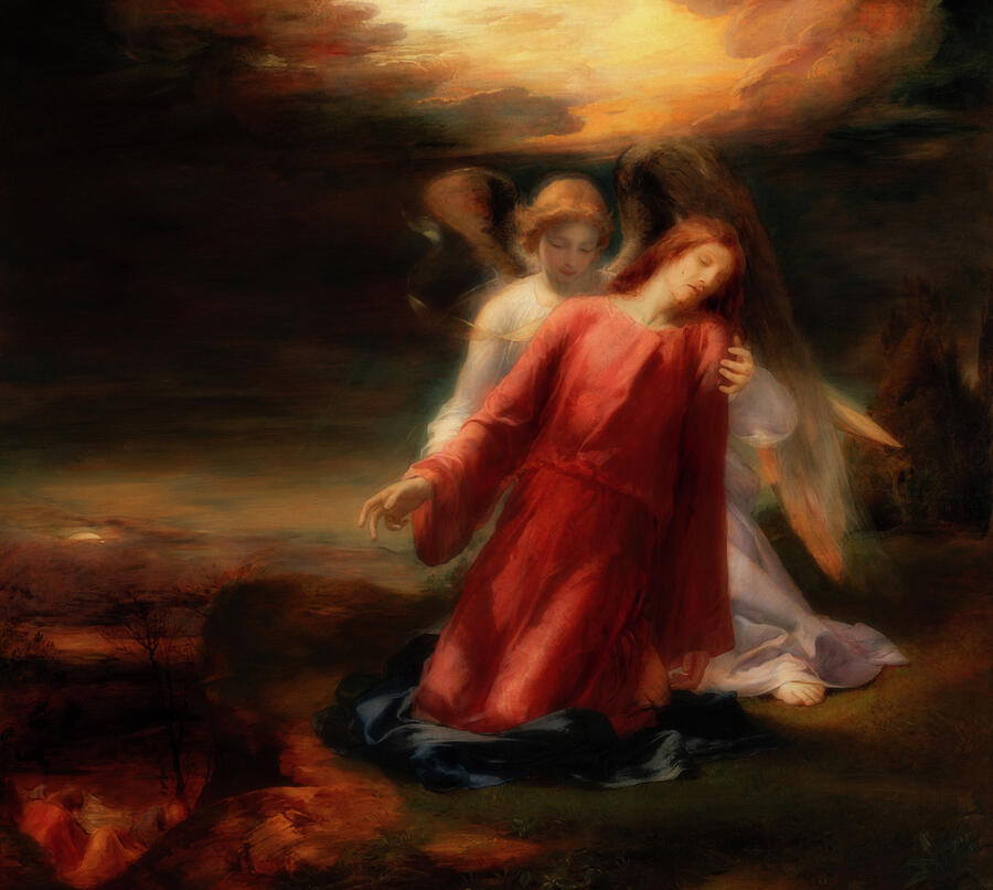 The Agony in the Garden #3 Painting by George Richmond