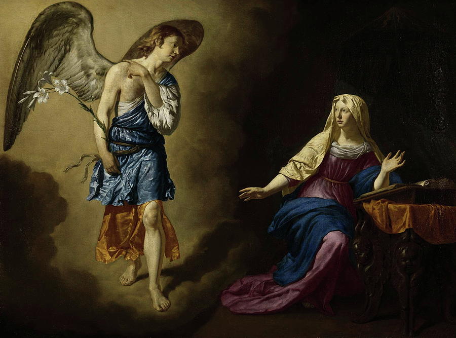 Madonna Painting - The Annunciation #2 by Adriaen van de Velde