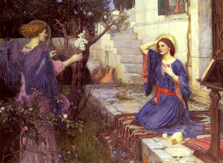 The Annunciation #2 Painting by John William Waterhouse