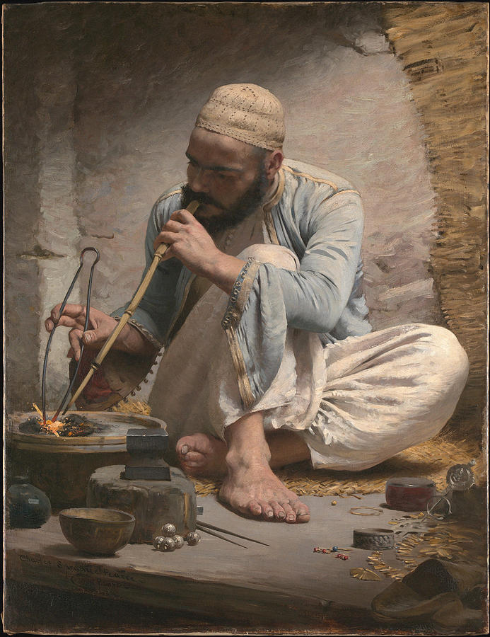 Cool Painting - The Arab Jeweler #2 by Charles Sprague Pearce