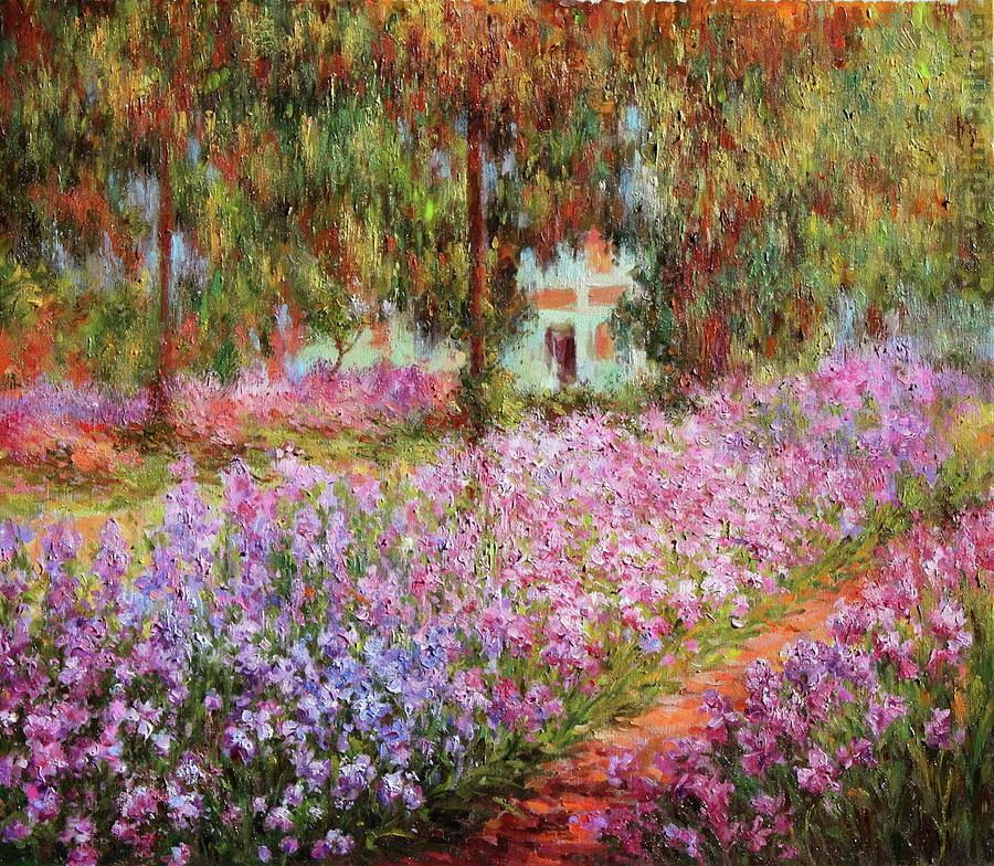 The Artists Garden At Giverny Painting by Claude Monet