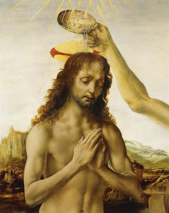 The Baptism Of Christ Painting by Del Verrocchio - Da Vinci - Fine Art  America