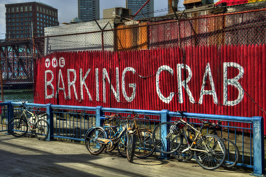 Bicycle Photograph - The Barking Crab - Boston #2 by Joann Vitali