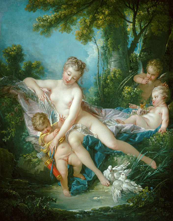 The Bath Of Venus #2 Painting by Francois Boucher