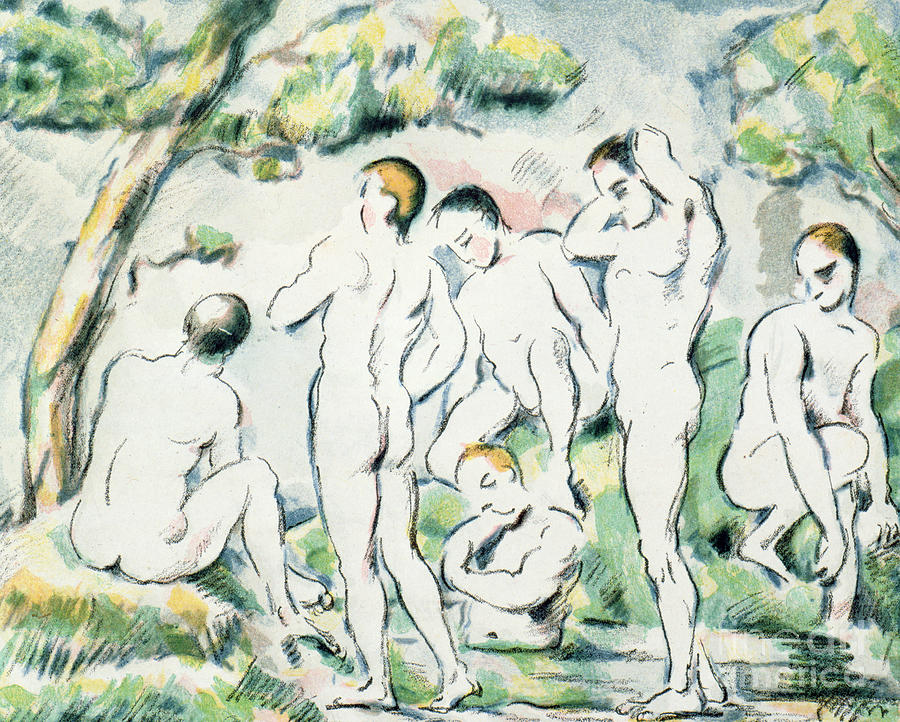 Paul Cezanne Painting - The Bathers by Paul Cezanne