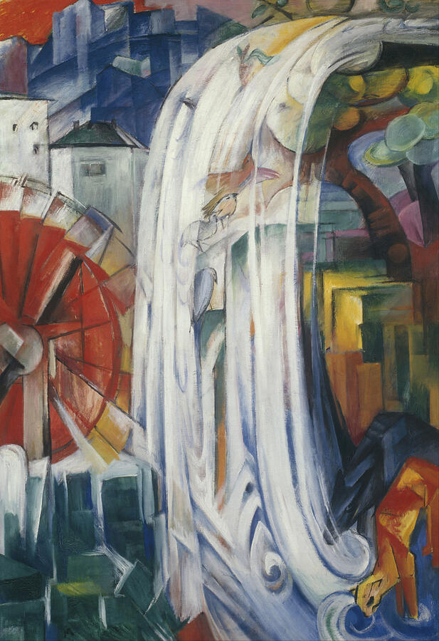 The Bewitched Mill #4 Painting by Franz Marc