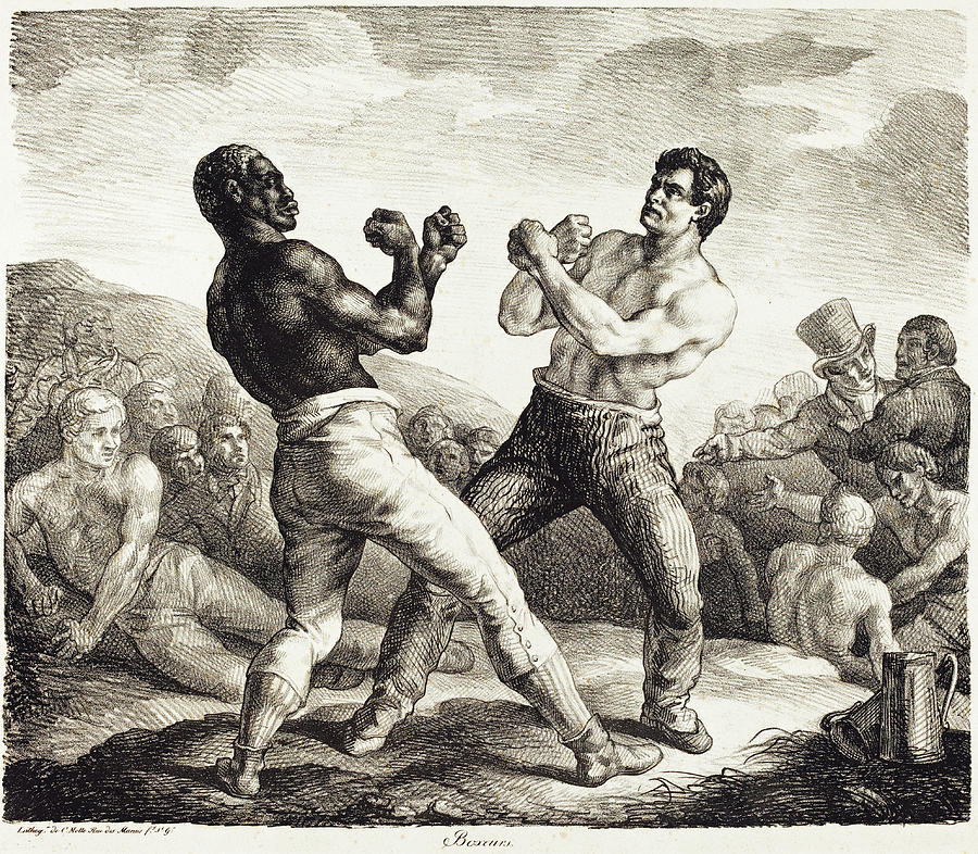 The Boxers #2 Drawing by Theodore Gericault