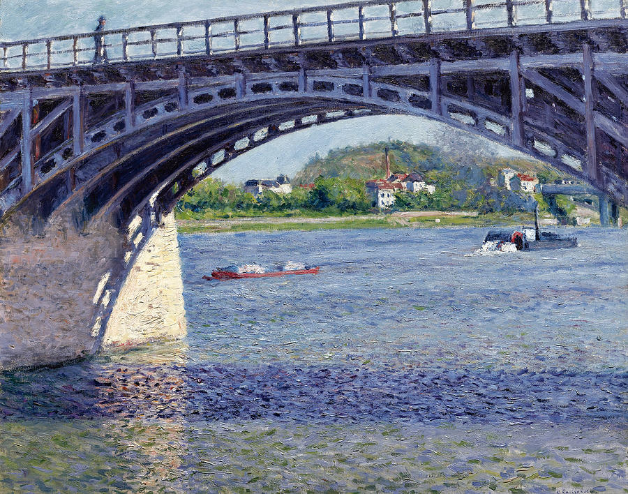 The Bridge at Argenteuil and the Seine #3 Painting by Gustave Caillebotte