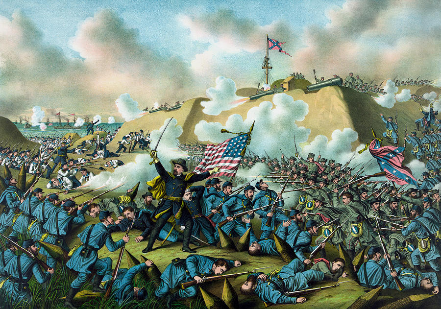 The Capture of Fort Fisher #2 Painting by War Is Hell Store