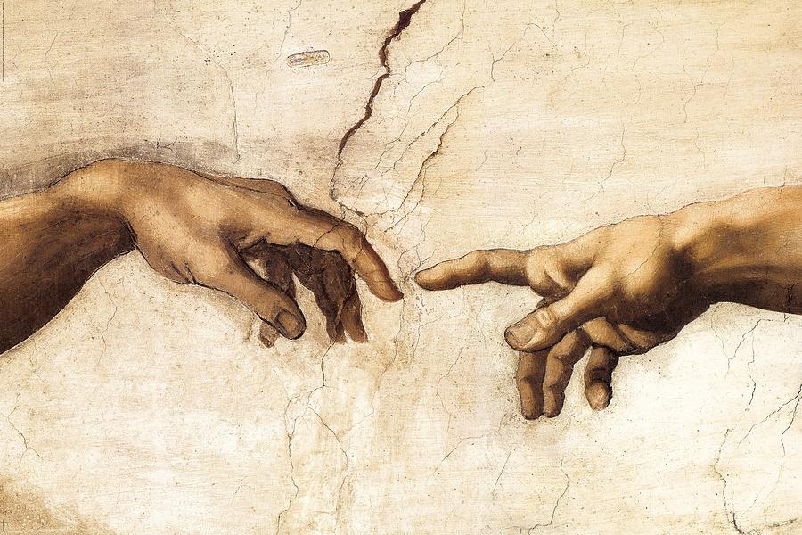 The Creation Of Adam #2 Painting by Michelangelo