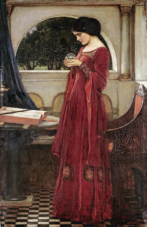 The Crystal Ball  Painting by John William Waterhouse