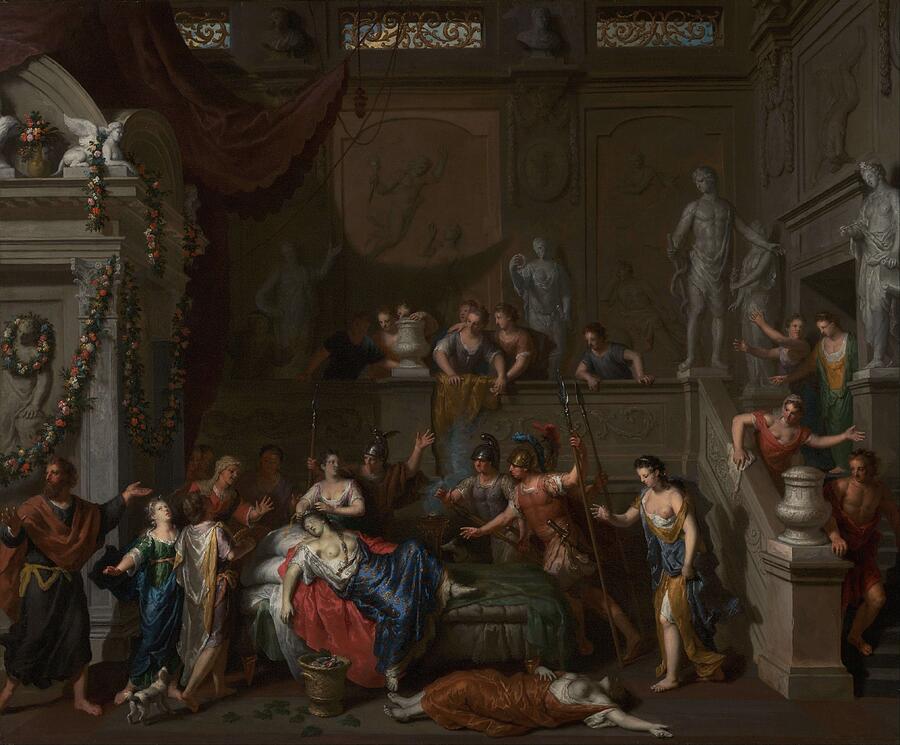 The Death of Cleopatra Painting by Gerard Hoet - Fine Art America