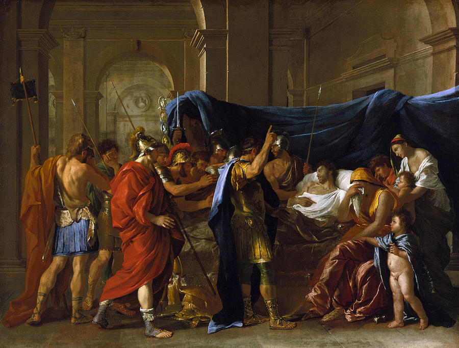 The Death of Germanicus #6 Painting by Nicolas Poussin
