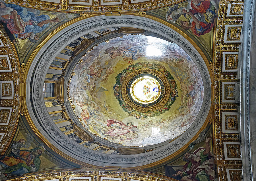 The Dome Of St. Peters Basilica In The Vatican City #2 Photograph by Rick Rosenshein