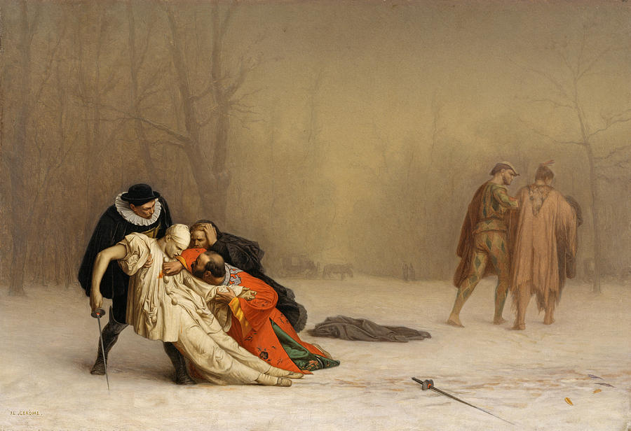 The Duel After the Masquerade #4 Painting by Jean-Leon Gerome