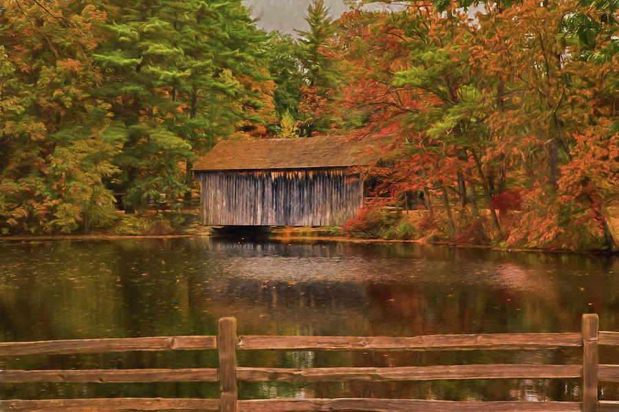  The Dummerston covered bridge #3 Photograph by Jeff Folger