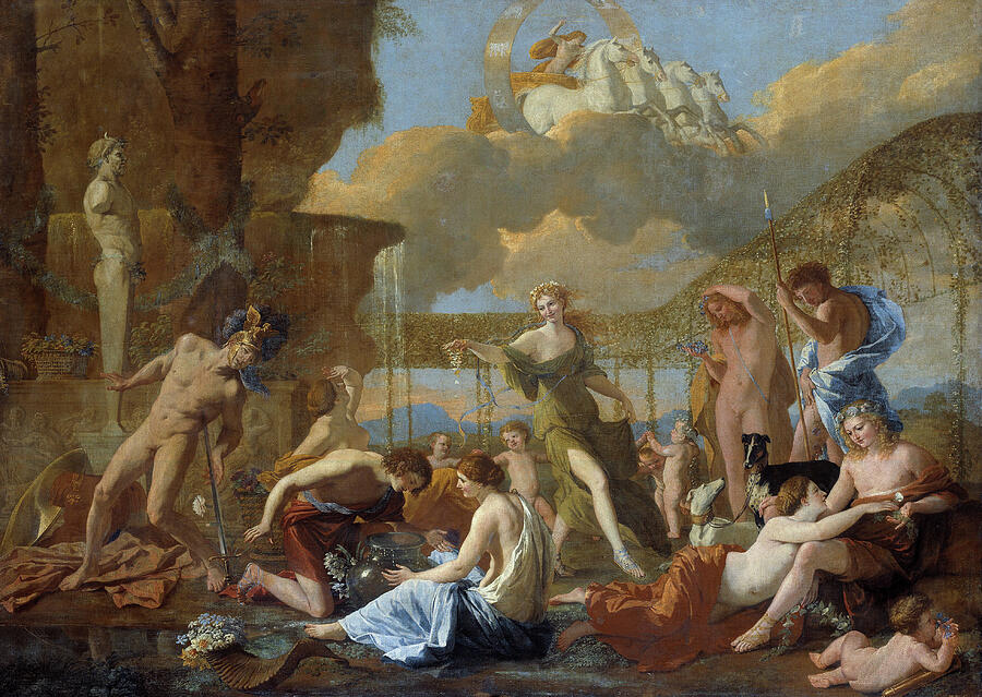The Empire of Flora, from 1631 Painting by Nicolas Poussin