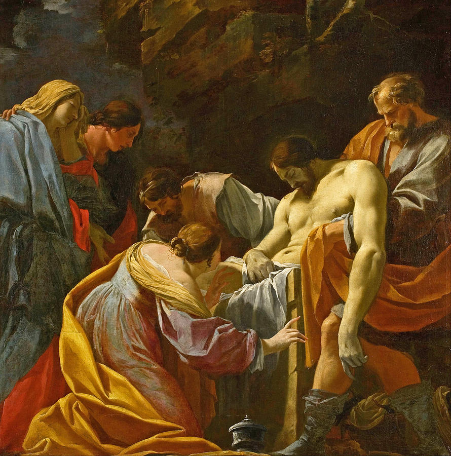The Entombment #2 Painting by Simon Vouet