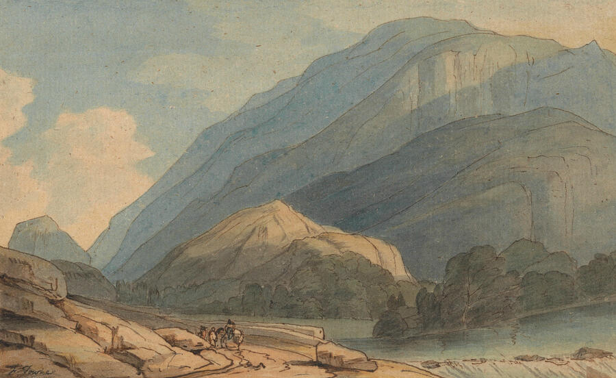The Entrance into Borrowdale, by 1816 Painting by Francis Towne