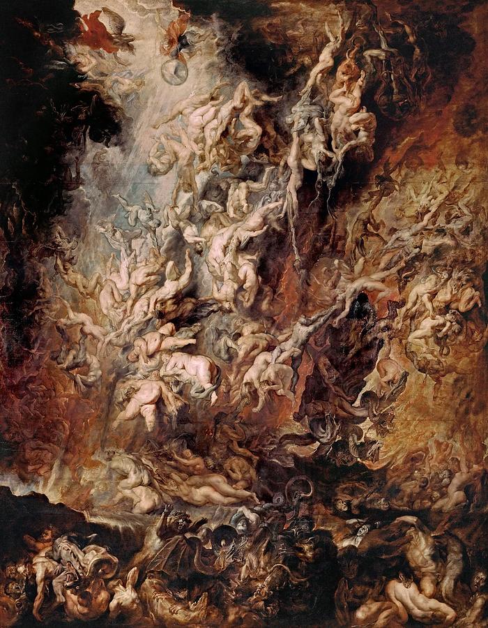 The Fall Of The Damned Painting by Troy Caperton