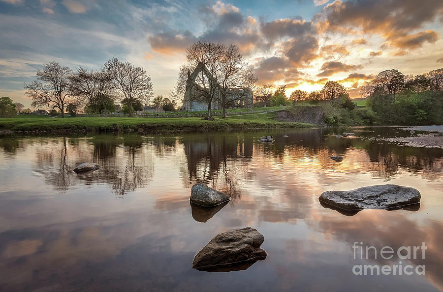Bolton Abbey Photograph - The first sunset in May by Mariusz Talarek