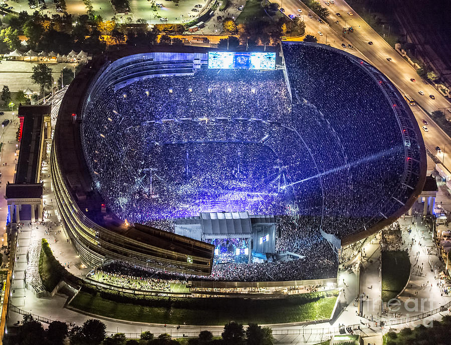 The Grateful Dead at Soldier Field Aerial Photo #15 Photograph by David Oppenheimer
