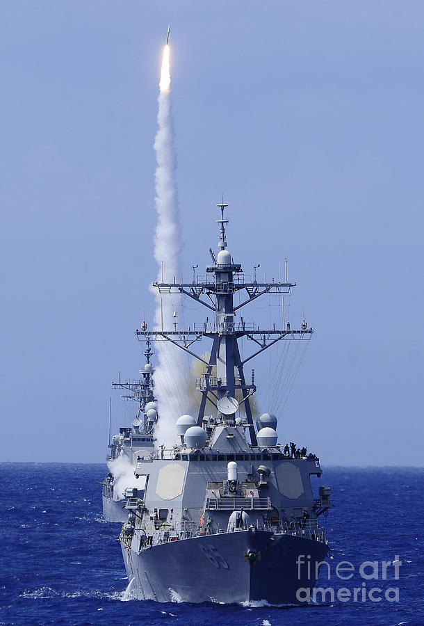 Boat Photograph - The Guided-missile Destroyer Uss #2 by Stocktrek Images