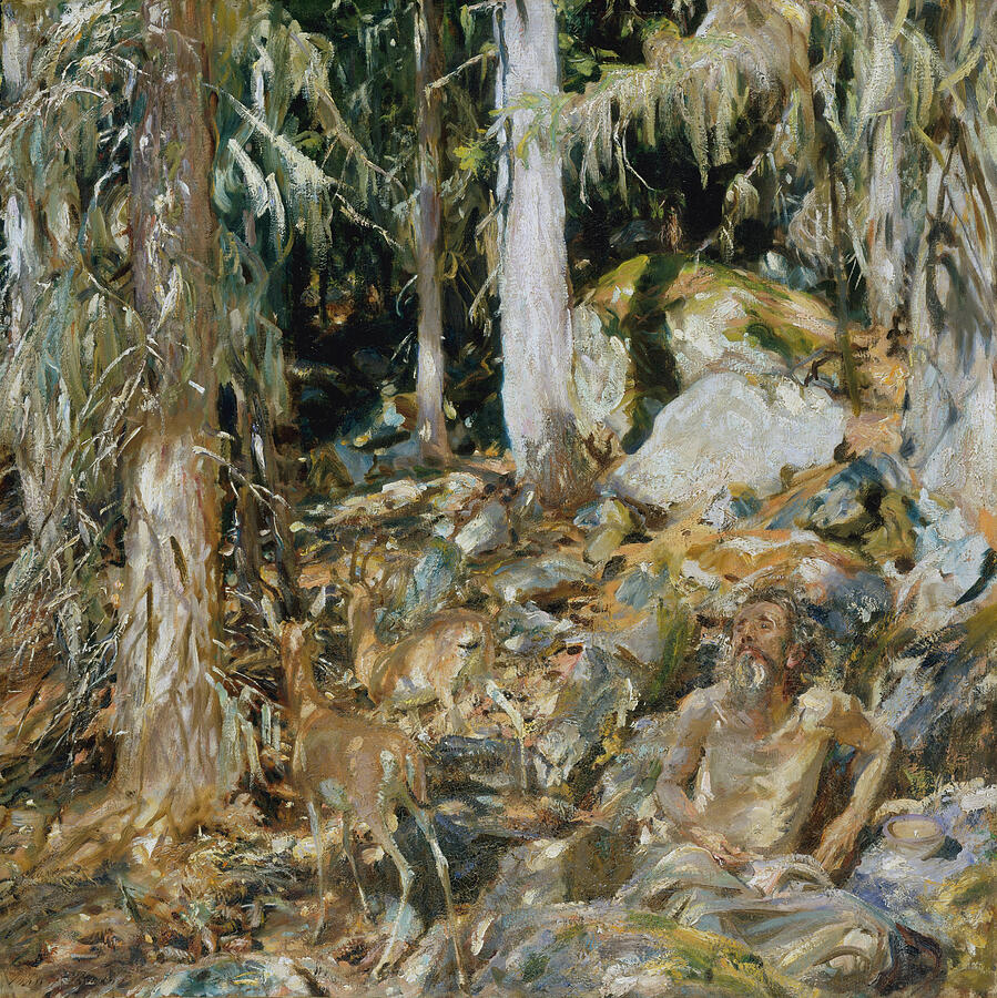 The Hermit, from 1908 Painting by John Singer Sargent