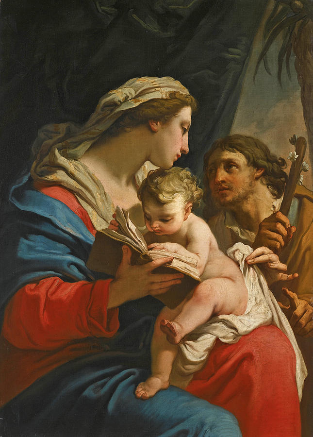 The Holy Family #3 Painting by Gaetano Gandolfi