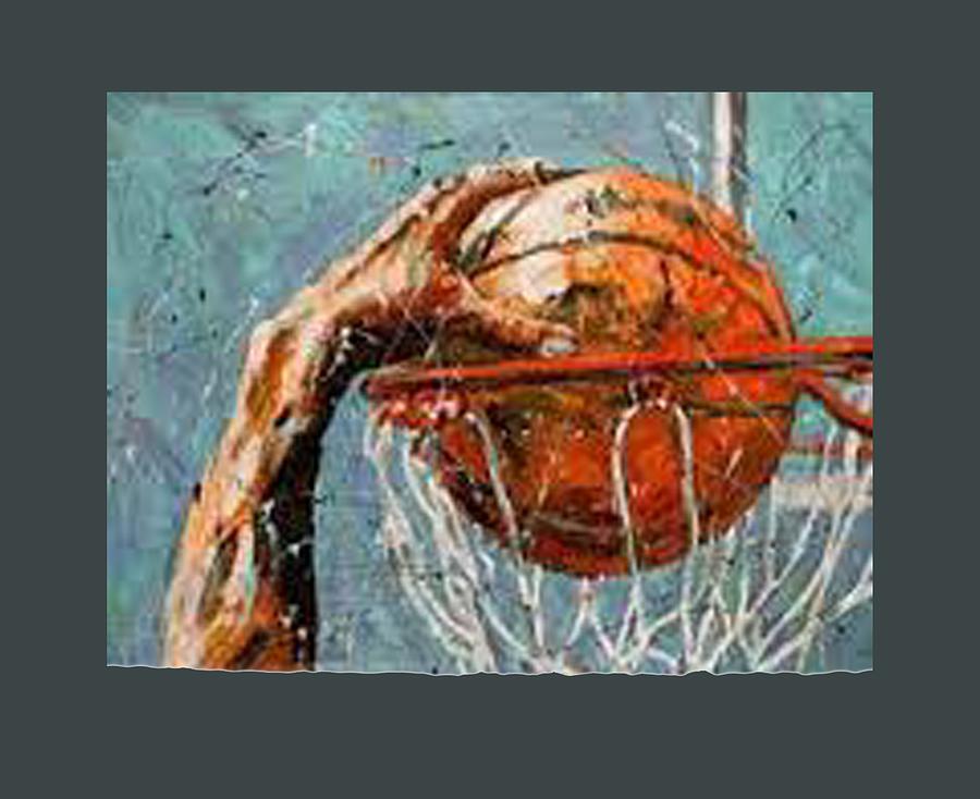 The Hoop T-shirt Painting by Herb Strobino