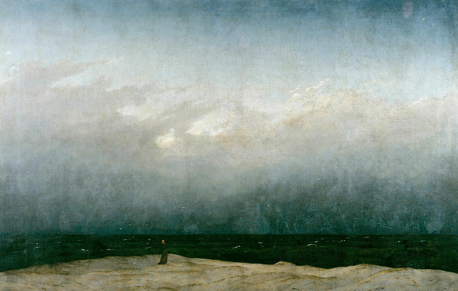 The Monk by the Sea #4 Painting by Caspar David Friedrich